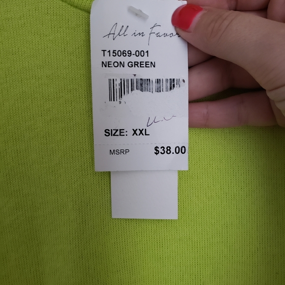 All In Favor Neon Green Mock Neck Sweater - Picture 11 of 11